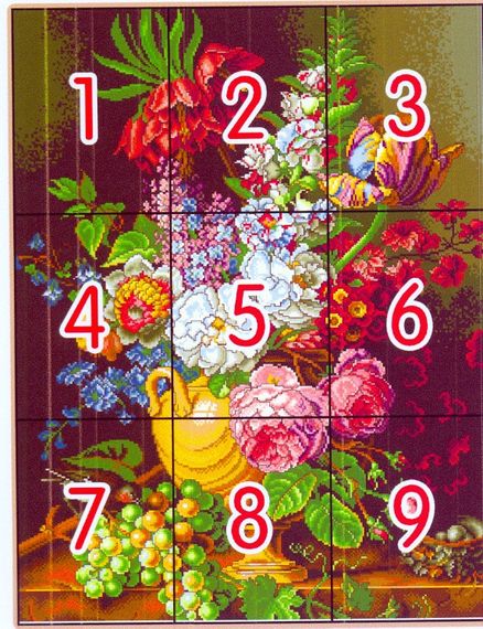 Набір для вишивання за нанесеною на канву схемою "Beautiful vase". AIDA 14CT printed, 50*63 см | Зображення 2