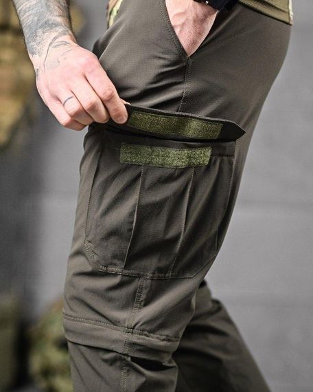 Стрейчевые летние такатические штаны-шорты PARADOX олива ДЛ6298 | Зображення 7