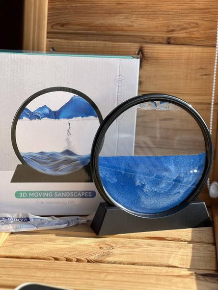 Настольная LED лампа ночник Песочные часы 3D “Moving Sands Capes” USB Ночной светильник | Зображення 2