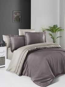Постільна білизна First Choice Deluxe Satin 200 х 220 см Serenity Lilac-Beige