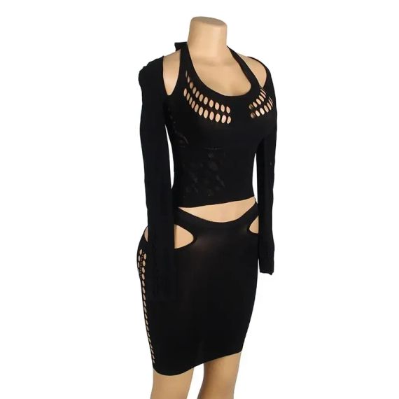 Комплект сексуальний Star Night топ із довгими рукавами + спідниця (без коробки) sexstyle | Зображення 6