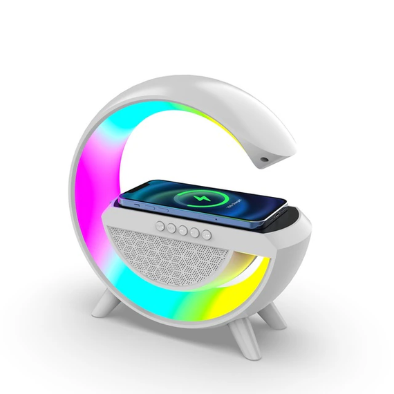 Розумний світильник/Нічник з бездротовою зарядкою для телефону/Bluetooth-колонка | Зображення 2