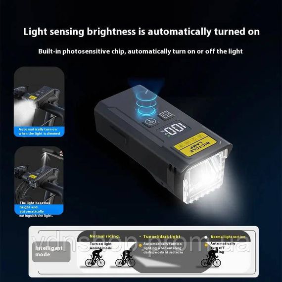 Ліхтар для велосипеда із зарядним пристроєм Q091 250LM, Ліхтарик велоліхтар, Освітлення для велосипеда UP-78 | Зображення 2