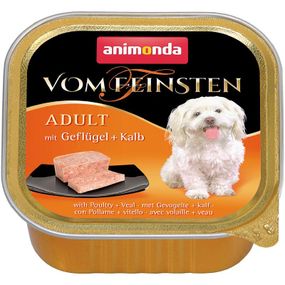 Вологий корм для дорослих собак Animonda Vom Feinsten Adult птиця та телятина 150 г (4017721829649)