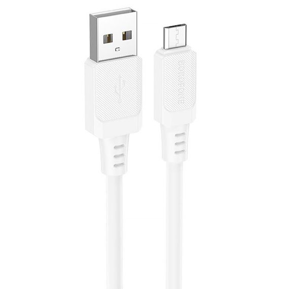 Дата кабель Borofone BX115 Lotto USB to MicroUSB 2.4A (1m) White