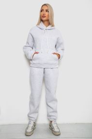 Спортивный костюм женский на флисе, цвет светло-серый, 238R5726