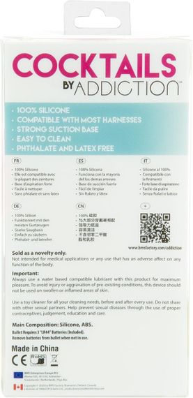 Фалоімітатор на присоску Cocktails by Addiction — Blue Lagoon Sex Aura | Зображення 7