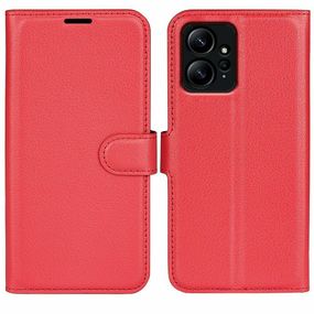 Чохол книжка з кишенями для карт на Xiaomi Redmi Note 12 Pro 5G колір Червоний