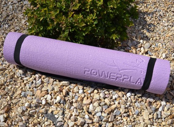 Коврик для йоги и фитнеса Паверплей 4010 PVC Yoga Mat Лавандовый (173x61x0.6) | Зображення 6