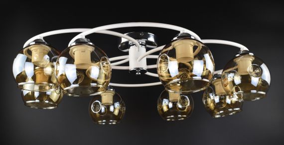 Люстра стельова на 8 лампочок 26171 Білий 20х70х70 см. | Зображення 1