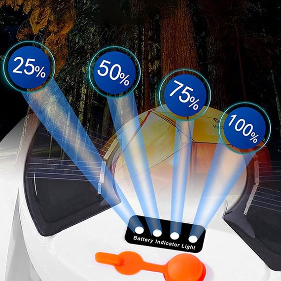 Лампа підвісна на сонячній батареї BL 2029, з USB, 14х12см / Ліхтар для кемпінгу з гачком / Складний акумуляторний світильник | Зображення 2