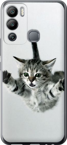 Чехол на Infinix Hot 12i Летящий котёнок "2322u-2863-17620"