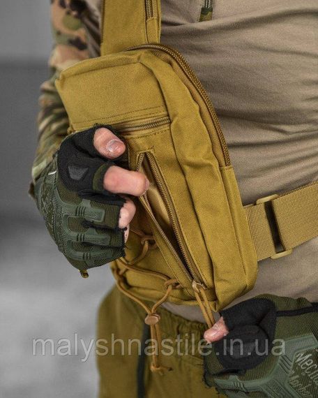 Сумка-слінг тактична з однією лямкою SILVER KNIGHT coyot ВТ6749 | Зображення 6