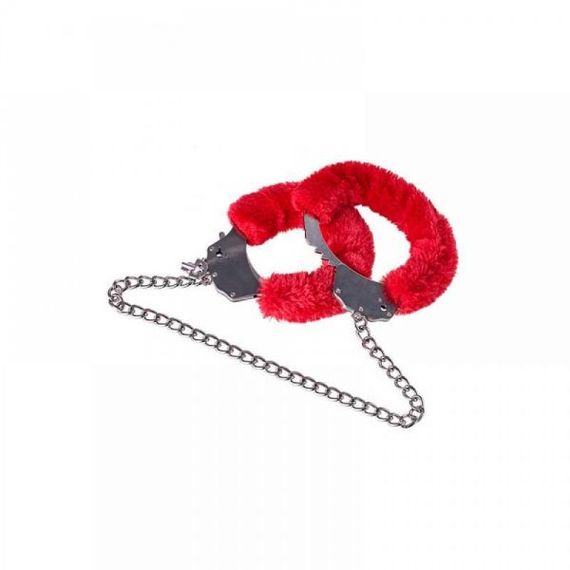 Наручники Roomfun Metal Handcuff With A Long Chain, Red, Червоний | Зображення 5