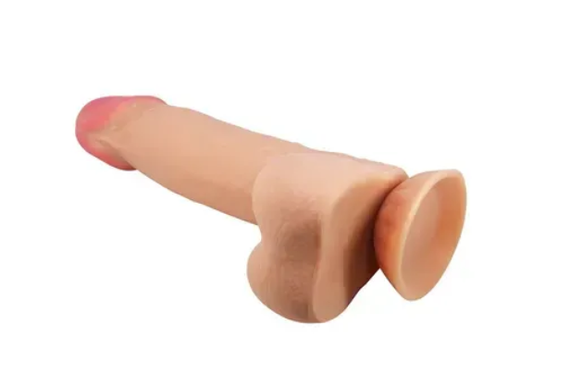 Фаллоимитатор на присоске, с хребтом и эффектом скользящей кожи LyBaile - Sliding Skin 8,5'' Flesh sexstyle | Зображення 3