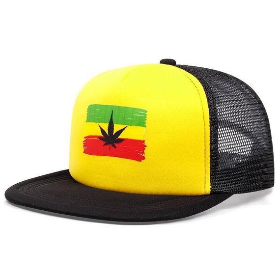 Кепка снепбек із сіточкою (Snapback)  Конопля  Чорний з жовтим 56-61р (9058) | Зображення 4