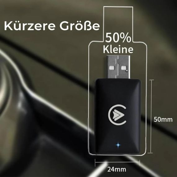 Бездротовий адаптер 2 в 1 CarPlay Android Auto Car Smart Box USB-A, чорний | Зображення 2