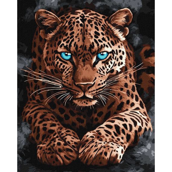 Картина за номерами "Дикий гепард" ©art_selena_ua KHO6814, 40x50 см