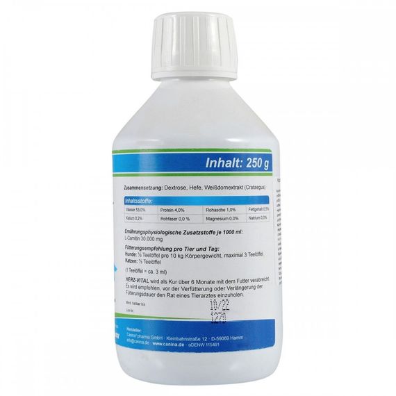 Мінеральний комплекс Canina Herz-Vital для собак та котів для підтримки серця 250 мл | Зображення 1