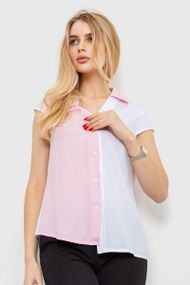 Блуза двухцветная   цвет светло-розовый 230R99