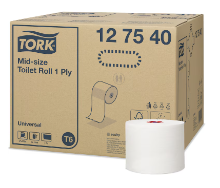 Tork туалетная бумага Mid-size в миди-рулонах (Universal) арт 127540 (мин. заказ в категории TORK от 1000 грн) | Зображення 1