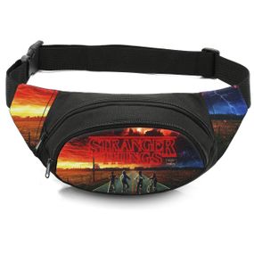Сумка-бананка дитяча з принтом Дуже дивні справи поясна сумка для хлопчика (4576)