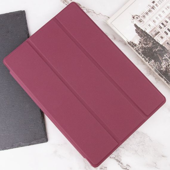 Чехол-книжка Book Cover (stylus slot) для Samsung Galaxy Tab S7 FE 12.4" / S7+ / S8+ Бордовый / Maroon | Зображення 2