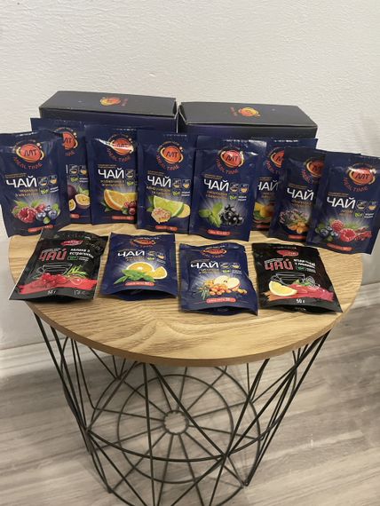 Чай фруктовий концентрат «набір асорті» 50г*12шт | Зображення 1