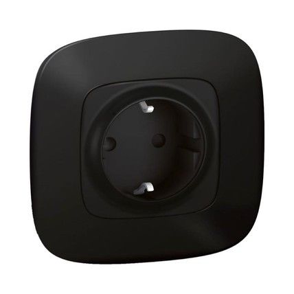Valena Allure with NETATMO. Умная розетка 2К + З 16А 230В. Антрацит (752894) | Зображення 1