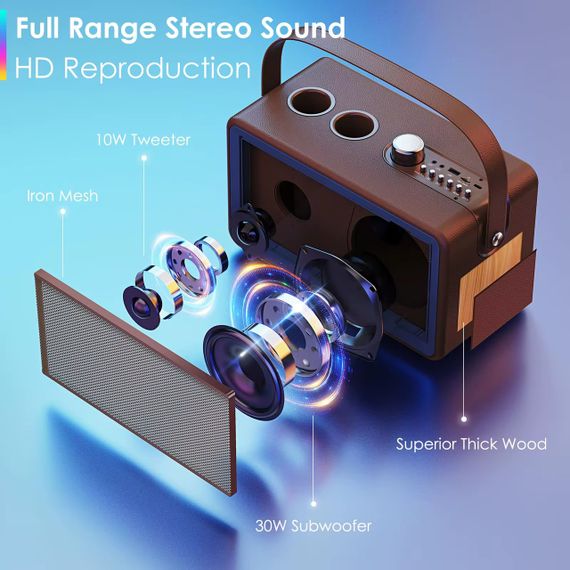 Беспроводная Портативная Караоке-система SDRD SP500 на Два Микрофона Bluetooth Колонка с LED-подсветкой, 3D-звуком и Эхо-эффектом | Зображення 1