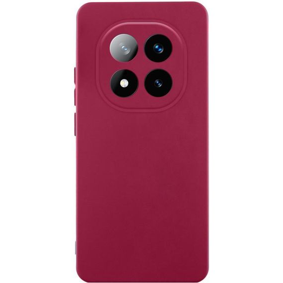 Чехол TPU GETMAN Liquid Silk Full Camera для Xiaomi Redmi Note 14 Pro+ 5G Бордовый / Marsala