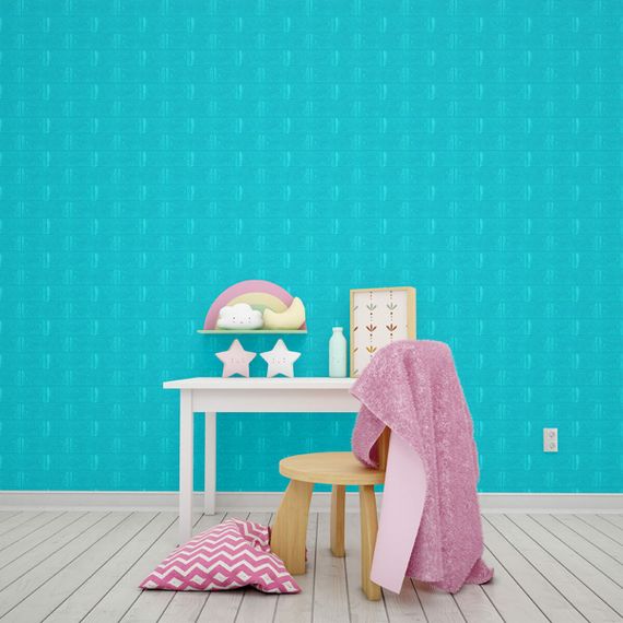 3D панель самоклеюча 700х770х5мм цегла Бірюза (002-5) SW-00000084 | Зображення 4