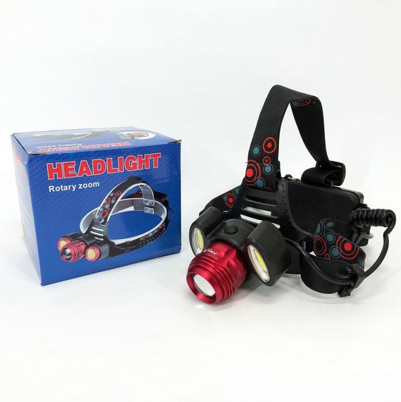 Фонарь для спасателей на голову, Налобный фонарь для монтажных работ аккумуляторный рыбалки KM-58 | Зображення 8