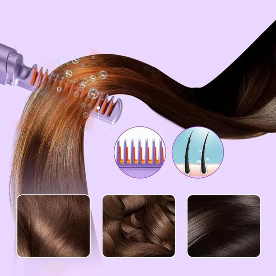 Плойка-гребінець для волосся 2в1, з USB, XL-683 / Випрямляч для волосся / Акумуляторний утюжок | Зображення 1