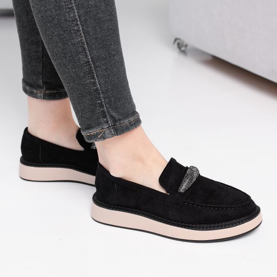 Лоферы женские Fashion Juliet 3916 36 размер 23,5 см Черный | Зображення 2