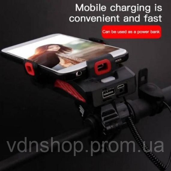 Велосипедна фара з вбудованим акумулятором, Ліхтар велосипедний з акумулятором, Фара led для велосипеда SO-49