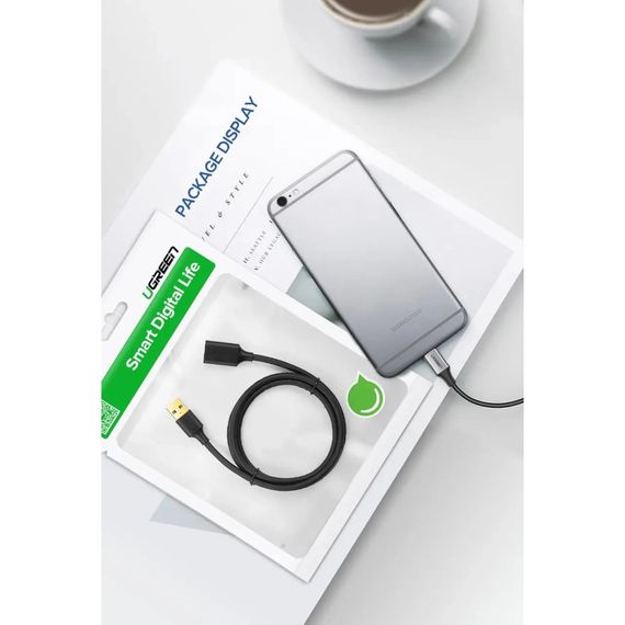 Дата кабель USB 3.0 AM/AF 1.0m US129 black Ugreen (10368) | Зображення 9