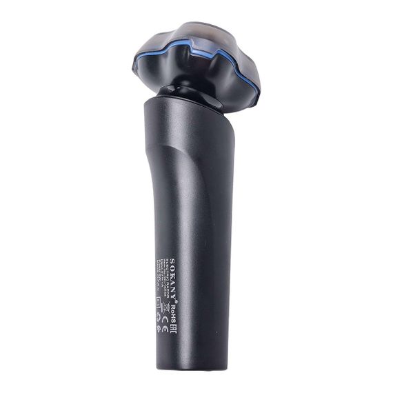 Електробритва 5 Вт 800 mAh бритва електрична бездротова з 3 голівками для гоління Синя Sokany SK-16038BL | Зображення 3