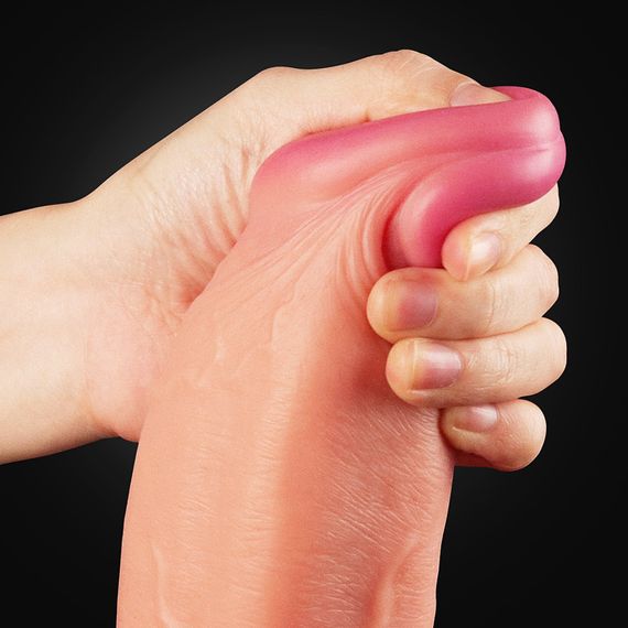 Фалоімітатор - Dual-Layered Silicone Cock 12" Flesh Sex Aura | Зображення 4