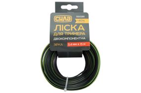 Волосінь для тримера двокомпонентна 2,4 мм зірка 15 м СІЛА 5502811
