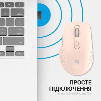 Мышка OfficePro M230P Silent Click Wireless/Bluetooth Pink (M230P) | Зображення 2