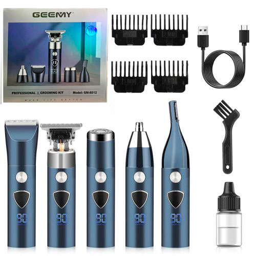 Набір для стрижки GEEMY 5 в 1 GM-8012, 5 насадок, LED дисплей | Зображення 1