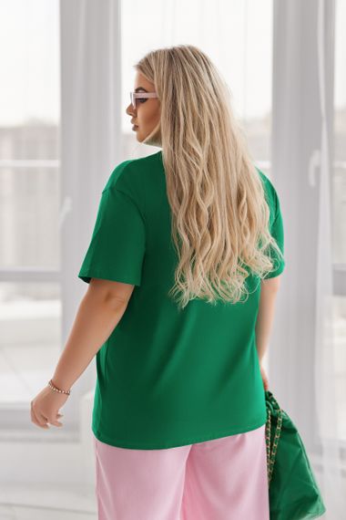 Женская классическая футболка Labubu прямая свободная цвет зеленый, размер 42/44, GF05259 | Зображення 1