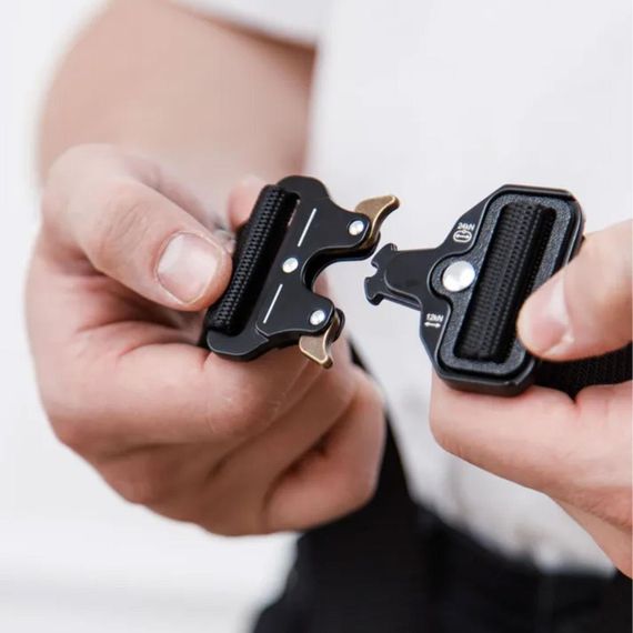 Тактический ремень с металлической пряжкой 125 см, Tactical Belt, Черный / Мужской ремень | Зображення 4