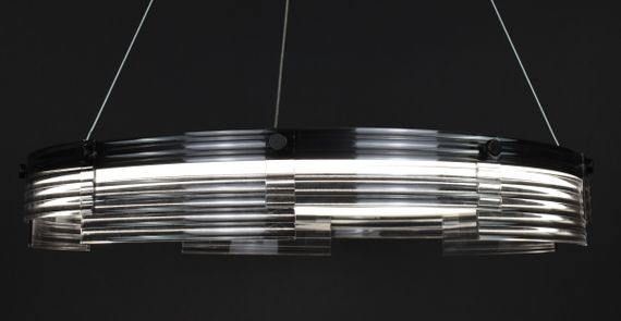 Люстра світлодіодна підвісна LED світильник для квартири на стелю лед 27948 Чорний 30-110х60х60 см. | Зображення 4