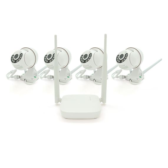 Комплект відеоспостереження WIFI-PTZ Outdoor 009-4-2MP Pipo (4 вуличні камери, кабелі, блок живлення, відеореєстратор APP-Xmeye)