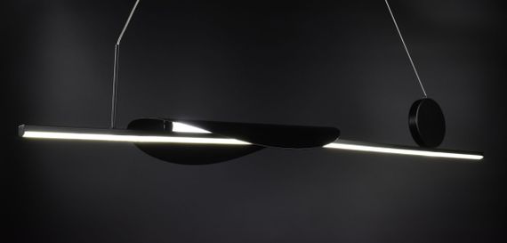 Люстра світлодіодна підвісна LED світильник для квартири на стелю лед 26755 Чорний 20-180х26х100 см. | Зображення 3