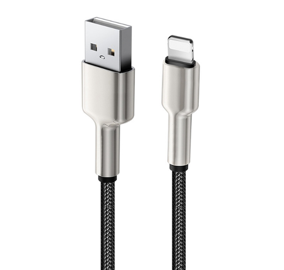 Кабель USB Lightning ColorWay CW-CBUL046-BK 2,4A 1м чорний | Зображення 1