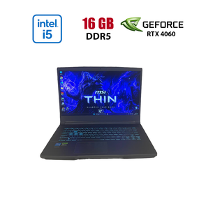 Игровой ноутбук MSI Thin 15 B13vf / 15.6" (1920x1080) IPS / Intel Core i5-13420H (8 (12) ядер по 3.4 - 4.6 GHz) / 16 GB DDR5 / 512 GB SSD / nVidia GeForce RTX 4060, 8 GB GDDR6, 128-bit / WebCam б/у