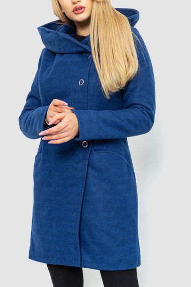 Жіноче пальто з капюшоном, колір джинс, 186R294 | Зображення 2